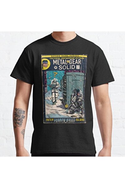 ZOKAWEAR Bol Kalıp Unisex Metal Gear Solid 'enter Shadow Moses' Comic Book Fan Art Tasarım Baskılı Tshirt