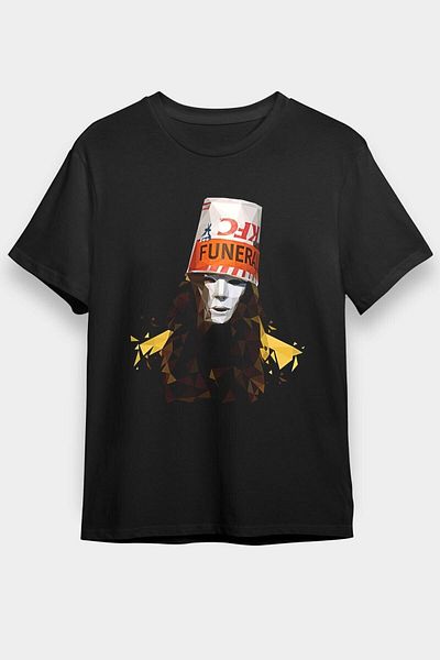 ZOKAWEAR Unisex Loose Fit Buckethead Printed Black T-Shirt - T-shirt