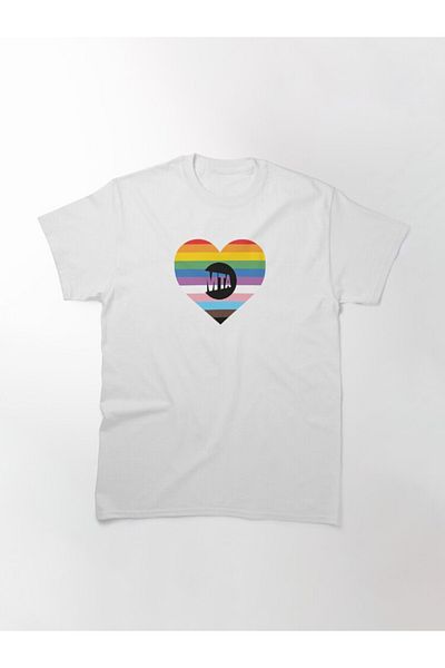 ZOKAWEAR Μπλουζάκι Unisex Mta Progress Pride Heart με μοτίβο Loose Fit