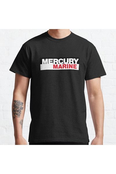 ZOKAWEAR Tricou cu imprimare unisex, clasic, Kiekhaefer Mercury Marine Outboards, cu design cu logo