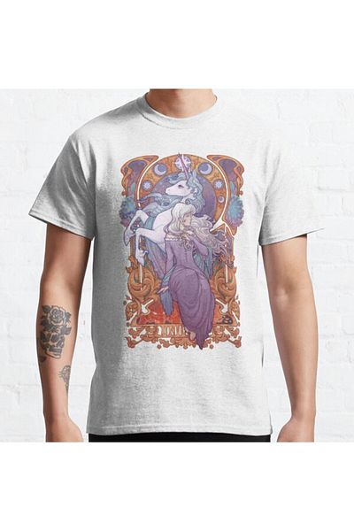 ZOKAWEAR Amalthea - Unisex Mold, The Last Unicorn Design Printed T-Shirt