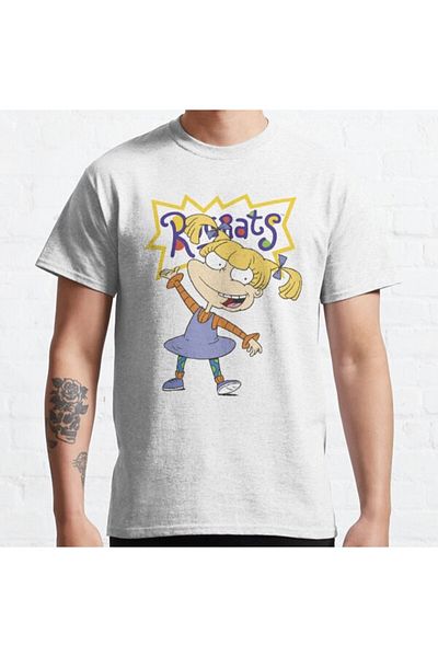 ZOKAWEAR Tricou cu imprimeu unisex, unisex, cu design cu logo-ul Angelica Portrait Pose