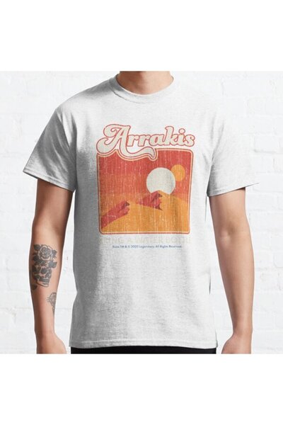 ZOKAWEAR Tricou cu imprimeu unisex Dune 2020 Arrakis Desert, cu croială largă