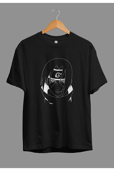 ZOKAWEAR Μπλουζάκι με τυπωμένο σχέδιο χαρακτήρων Anime Uchiha Itachi Naruto Loose Fit Unisex