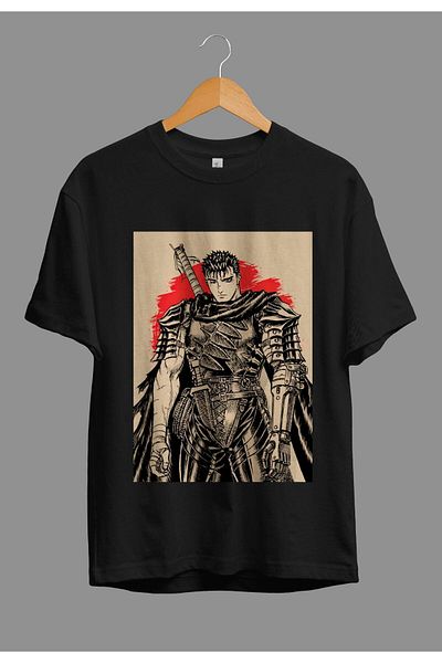 ZOKAWEAR Tricou cu design personalizat imprimat unisex Berserk Guts (DESEN) cu personalizare imprimată