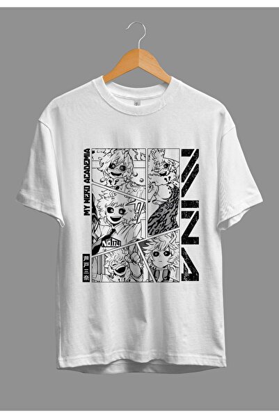 ZOKAWEAR Tricou cu design personalizat imprimat cu personaje de anime My Hero...