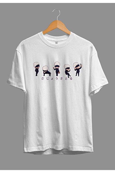 ZOKAWEAR Majica Loose Fit Jujutsu Kaisen Satoru Gojo Anime Character Printed ...