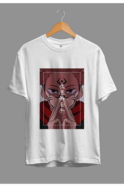 ZOKAWEAR Tricou cu design imprimat cu caracter largi Jujutsu Kaisen Sukuna