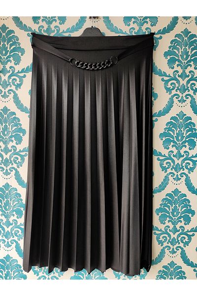 Sublime Butik Πλισέ φούστα με δερμάτινη αλυσίδα