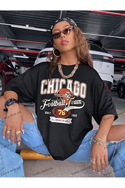 Tarzsokak Tricou supradimensionat unisex cu model rugby - umăr căzut, slogan ...