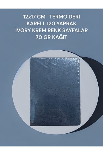SEYFİKİRTASİYE 12X17 cm Ivory Cream Colored Thermo Leather Checkered Sheets - 70 Gr Paper