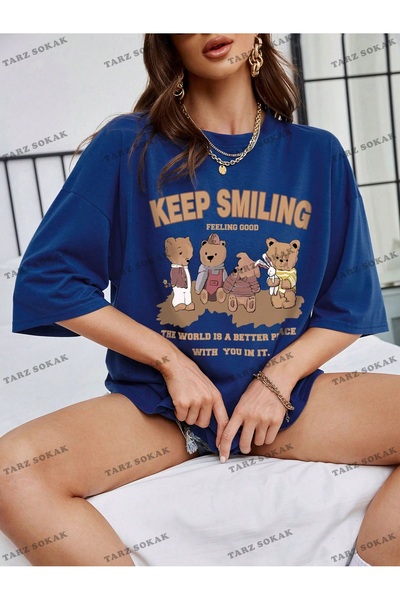 Tarzsokak Tricou cu umăr dezactivat cu urs unisex BAY - KOD-1339