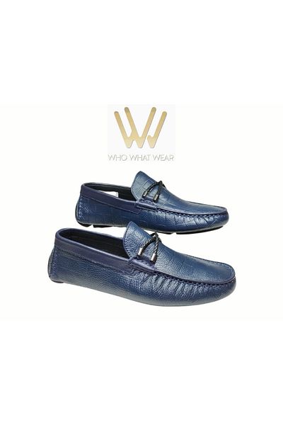 Who What Wear LOAFER 100% LEATHER X BUCKLE HANDMADE SHOES