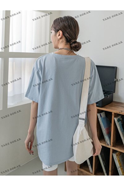 Adrift Унісекс BAY Літерний графічний футболка з низькими плечима КОД-1341