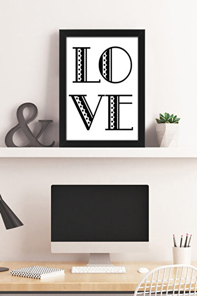 bymat Ljubavna slika - 21x30 dekorativni okvir Re Sa šljokicama - crna slika