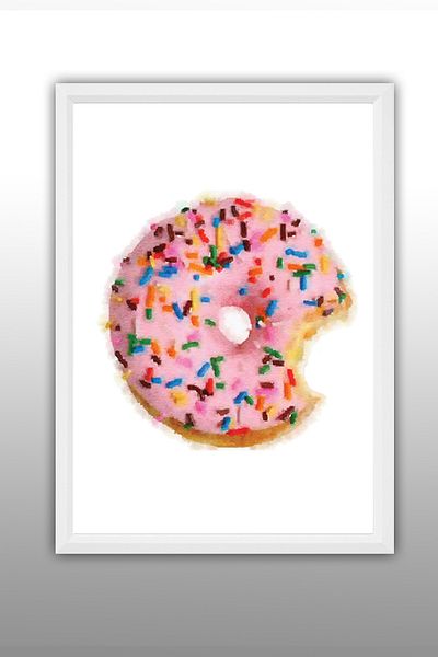 bymat Donut Table - Rama decorativa pentru fotografii - Rama de tablou alba 30x40