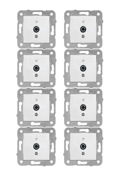 VİKO Viko Karre Satellite Socket White with F Connector (Frame Included)90967009 (8 Pieces)