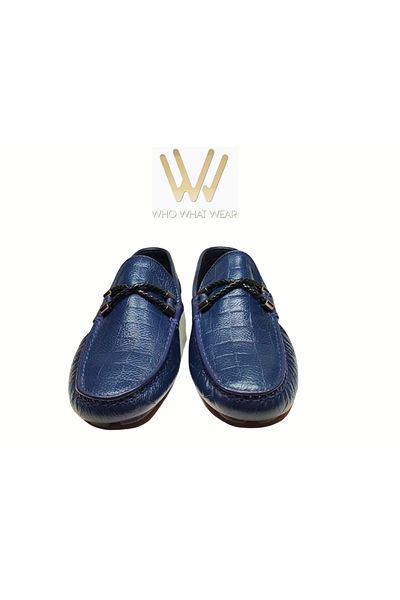 Who What Wear LOAFER 100% LEATHER X BUCKLE HANDMADE SHOES