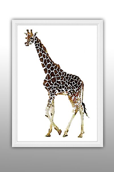 bymat Žirafa - Dekorativni okvir Re Sa šljokicama A3 - Bela slika 30x40 - 645