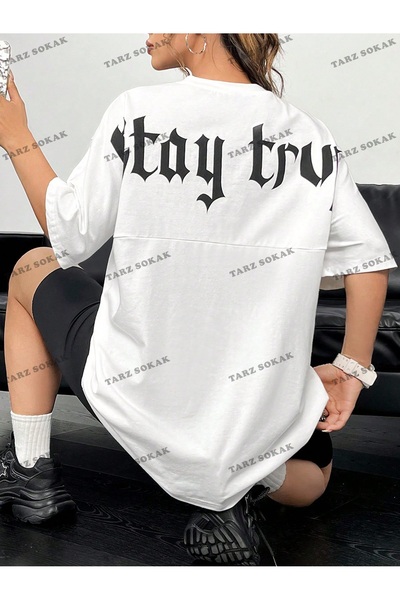 Adrift BAY Ultra Loose Letter ženska majica - unisex KOD-1383