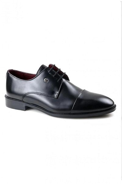 Pierre Cardin 7028 Μαύρα ανδρικά κλασικά παπούτσια με κορδόνια