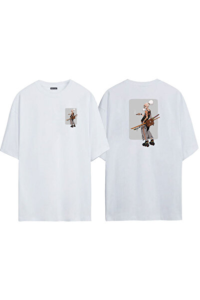 THEWERT Unisex roleri Old Samurai prednji zadnji Štampano beli Oversize kroj ...
