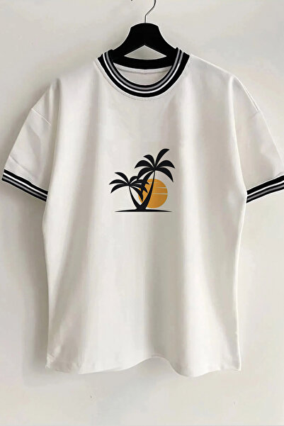 Vordevia Palmiye Štampano Novi sezonski ovratnik i Sa detaljem rukava Sa rebr...