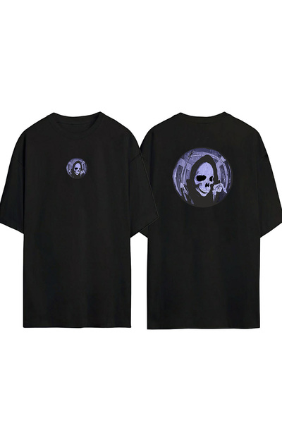 THEWERT Unisex Grim Reaper otvor za vrata prednji zadnji Štampano crna Oversi...