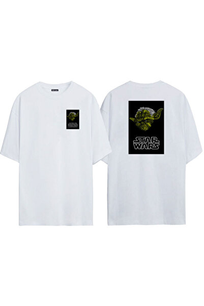 THEWERT Unisex Star Wars Yoda Jodi Master Prednja Strana Zadnja Štampano Bela...