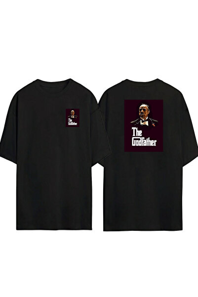 THEWERT Unisex The Godfater Rose Prednja strana Zadnja strana Štampano Crna O...