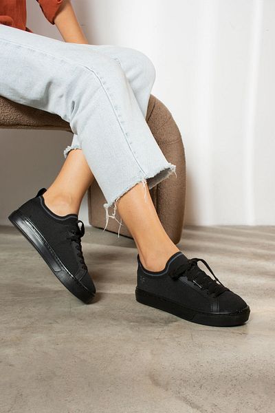 Nstil Pantofi negri unisex - Pantofi sport flexibili, ușori și fără șireturi 060
