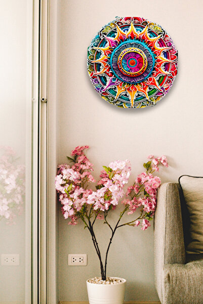 Nod Model de pictură din lemn colorat Mandala, sufragerie, dormitor, hol, bir...