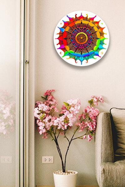 Nod Model de pictură din lemn colorat Mandala, sufragerie, dormitor, hol, bir...