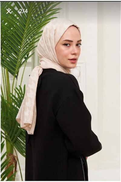 Nilbutik Βαμβακερό σάλι ζακάρ με μοτίβο Houndstooth