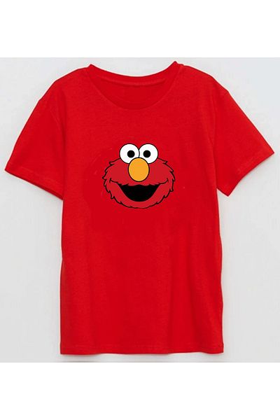 Efendioğlu Design Βαμβακερό Unisex Cookie Monster Elmo εμπριμέ μπλουζάκι