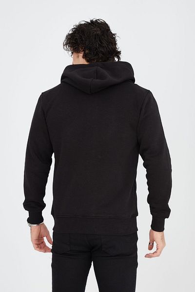 MHM FASHİON Printed 3 Thread Inside Cotton Unisex Hooded Cardigan