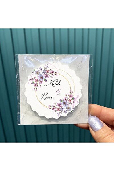 Kişiye Özel Tasarım Düğün Nişan Söz Kına Hediyelik Uv Baskılı Sert Plastik Magnet M0170mag