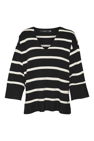 Vero Moda Strickpullover V-Ausschnitt Tief angesetzte Schulter Kazak