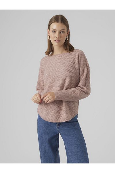 Vero Moda Strickpullover VMANJASTINNA LS BOATNECK PULLOVER GA EXC
