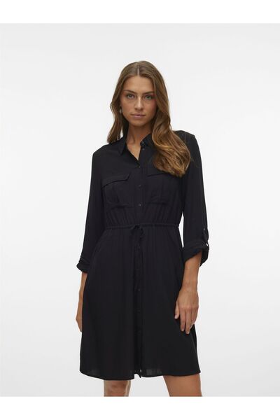 Vero Moda Kleid VMVILMA LS ABK DRESS EXC GA