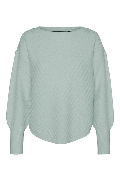 Vero Moda Strickpullover VMANJASTINNA LS BOATNECK PULLOVER GA EXC