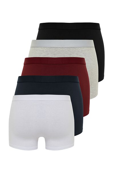 Trendyol Collection Συσκευασία 5 βαμβακερών μπόξερ - Πολύχρωμα, TMNAW21BX0018