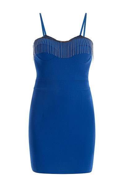 Faina Minikleid mit Perlenketten