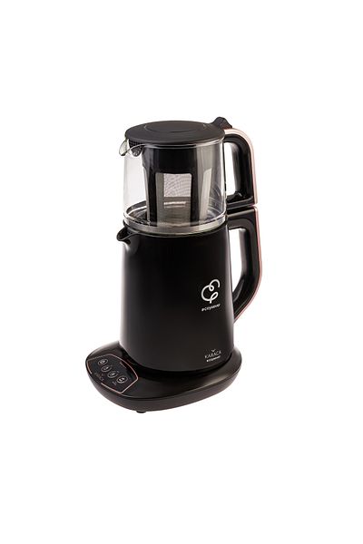 Karaca Caysever Sprechender Teekocher Rosegold Elektrisch Kupfer, 1700 W, Türkische Teekanne