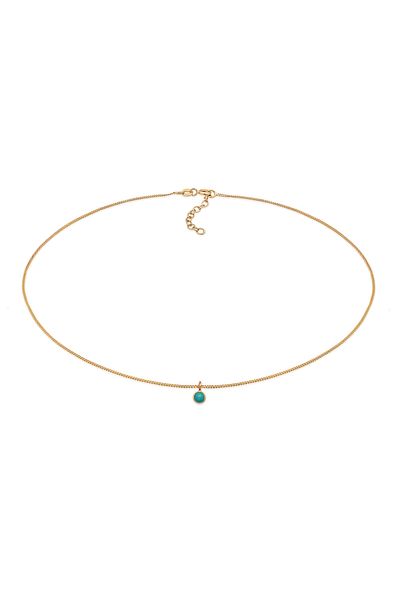 ELLI Halskette Choker Solitär Howlith Türkis 925 Silber