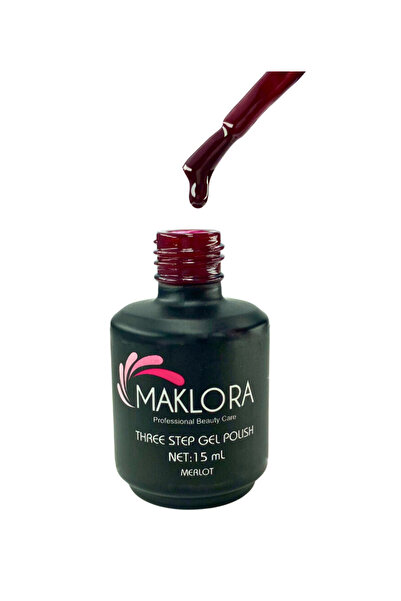 Maklora Kalıcı Oje Three Step Gel 11 Merlot 15ml