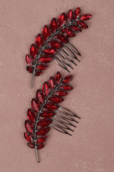 Hayalperest boncuk Model Fecioara Accesoriu Par nunta Mireasa Eleganta Accesoriu Par nunta si Henna Bordeaux
