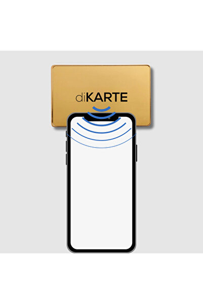 diKARTE ELİTE METAL Digital Business Card - Gold - Hazır Tasarım 1