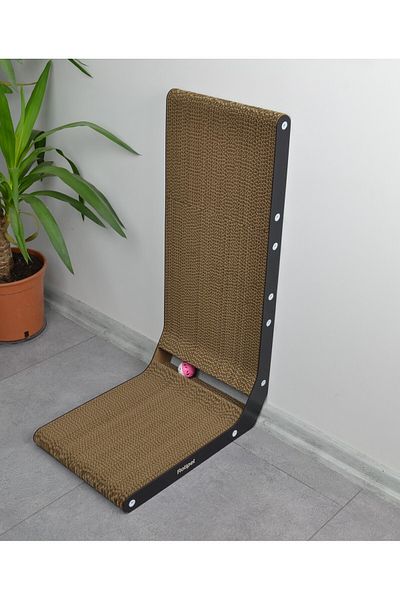 Rotipet Cardboard Cat Scratcher L-Shaped Bulk with Catnip 28x42x68 cm