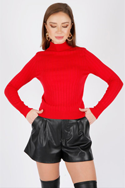 ALCHON Μισό ζιβάγκο με ριμπ μακρυμάνικο καλοκαιρινό ελαστικό πλεκτό μπλούζα Badi